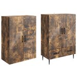 vidaXL Ensemble de Meubles 2 Pièces 66 x 34 5 x 95 cm Bois d'ingénierie