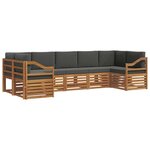 vidaXL Ensemble de canapés d'extérieur 7 pc Naturel et Anthracite