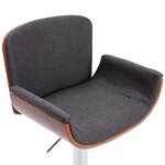 vidaXL Tabouret de bar Gris Tissu