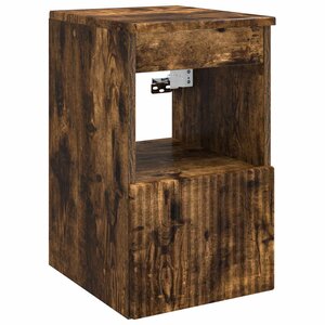 vidaXL Armoire de salle de bain Chêne fumé 30 x 44 5 x 50 cm