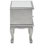 vidaXL Table de chevet miroir MDF et verre 34 5 x 30 x 50 cm