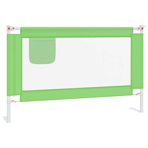vidaXL Barrière de sécurité de lit d'enfant Vert 120x25 cm Tissu