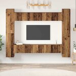 vidaXL Ensemble meuble TV 10 Pièces Bois ancien 30 5 x 30 x 90 cm