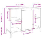 vidaXL Armoire d'évier vieux bois 80x33x60 cm bois d'ingénierie