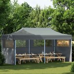 vidaXL Tente de réception pliable avec parois 3x6 m anthracite
