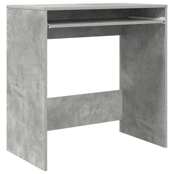 vidaXL Bureau avec étagère Gris 77 5 x 43 x 79 cm Bois d'ingénierie