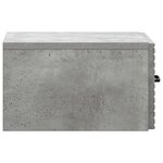 vidaXL Cabinet de chevet mural 2 Pièces Gris béton 34 5 x 33 x 20 cm