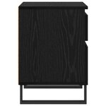 vidaXL Cabinet de chevet avec tiroir 2 Pièces Chêne noir 40 x 35 x 50 cm