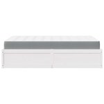 vidaXL Lit avec matelas blanc 120x200 cm bois massif de pin