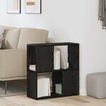 vidaXL Centre de divertissement Noir 60 x 24 x 63 cm Bois d'ingénierie