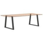 vidaXL Pieds de table à manger en forme de V  2 pièces  anthracite  80 x (72-73 3) cm  acier