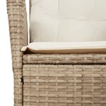 vidaXL Ensemble à manger de jardin coussins 4 Pièces beige résine tressée