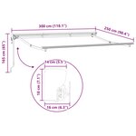 vidaXL Cadre de store rétractable électrique Blanc 3 x 2 5 m Acier