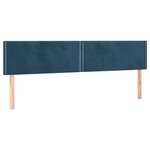 vidaXL Têtes de lit 2 Pièces Bleu foncé 90x5x78/88 cm Velours