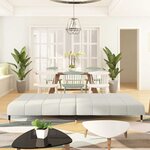 vidaXL Canapé-lit à 2 places crème velours