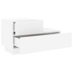vidaXL Table de chevet avec lumières LED blanc 70x36x40 5 cm