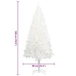 vidaXL Arbre de Noël artificiel aiguilles réalistes blanc 180 cm
