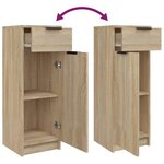 vidaXL Armoire de salle de bain Chêne sonoma 32x34x90 cm