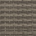 vidaXL Canapé de jardin 2 places avec auvent et tabourets gris rotin