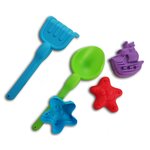 Pilsan 06-306 - Château de sable avec râteaux et moules