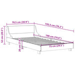 vidaXL Cadre de lit sans matelas cire marron 75x190 cm bois pin massif