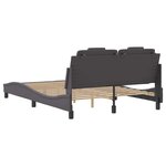 vidaXL Cadre de lit Viana sans matelas gris 140x190 cm similicuir