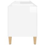 vidaXL Armoire à disques blanc brillant 121x38x48 cm bois d'ingénierie