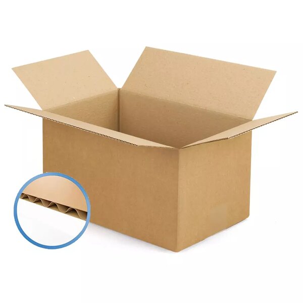 Caisses carton – (20) Simple cannelure brun 35x35x35 cm – Bulteau Systems