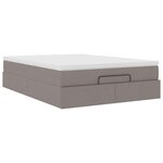 VidaXL Cadre de lit ottoman avec matelas taupe 140x200 cm tissu