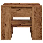 vidaXL Table basse vieux bois 55 5x55x45 cm bois d'ingénierie