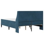 vidaXL Cadre de lit avec matelas Bleu 160 x 200 cm Velours