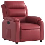 vidaXL Fauteuil inclinable électrique Rouge bordeaux Similicuir