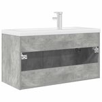 vidaXL Armoire lavabo de salle de bain avec bassin intégré et robinet