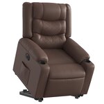 vidaXL Fauteuil inclinable électrique marron similicuir