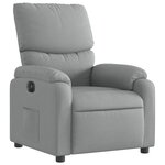 vidaXL Fauteuil inclinable électrique Gris clair Tissu