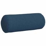 vidaXL Coussins d'accent 2 Pièces Bleu Ø 15 x 40 cm tissu