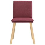 vidaXL Chaises à manger lot de 4 rouge bordeaux tissu