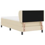 vidaXL Lit à ressorts avec matelas Crème 90 x 200 cm tissu
