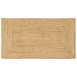 vidaXL Tapis de zone Beige 80 x 150 cm Jute