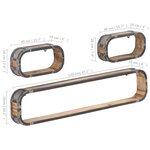 vidaXL Ensemble d'étagères murales 3 Pièces Bois solide de manguier