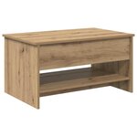 vidaXL Table basse chêne artisanal 80 x 50.5 x 41.5 cm