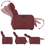 vidaXL Fauteuil inclinable électrique rouge bordeaux similicuir
