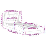 vidaXL Cadre de lit avec LED sans matelas cappuccino 90x200 cm
