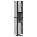 vidaXL Armoire de salle de bain sonoma gris bois d'ingénierie et métal