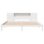 vidaXL Lit bibliothèque sans matelas blanc 180x200 cm bois pin massif