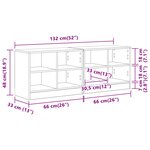 vidaXL Armoire de lit avec étagère 2 Pièces Sonoma gris 66 x 33 x 48 cm