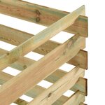 vidaXL Composteur de jardin à lattes 120x120x70cm Bois de pin imprégné