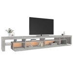 vidaXL Meuble TV avec lumières LED Gris béton 290x36 5x40 cm