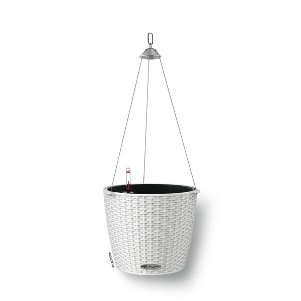 LECHUZA Jardinière suspendue NIDO Cottage 28 ALL-IN-ONE Blanc