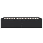 vidaXL Cadre de lit sans matelas noir 75x190 cm
